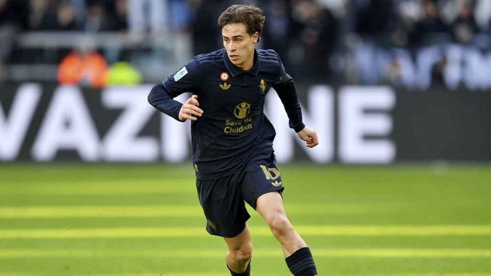 Kenan Yildiz, en un partido con la Juventus