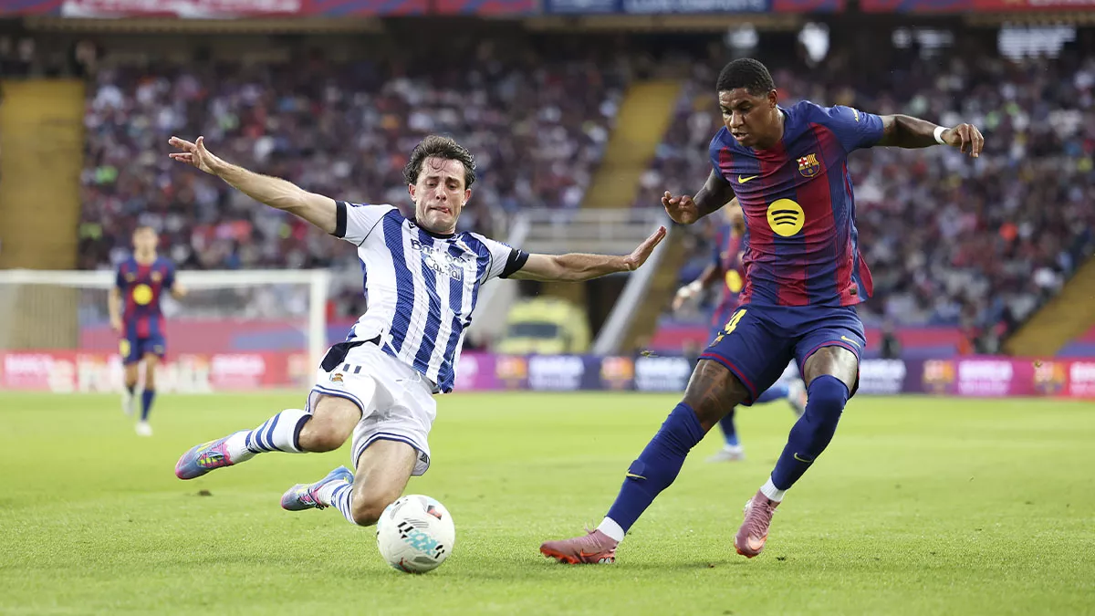 Rashford sumó su tercera asistencia en LaLiga ante la Real Sociedad