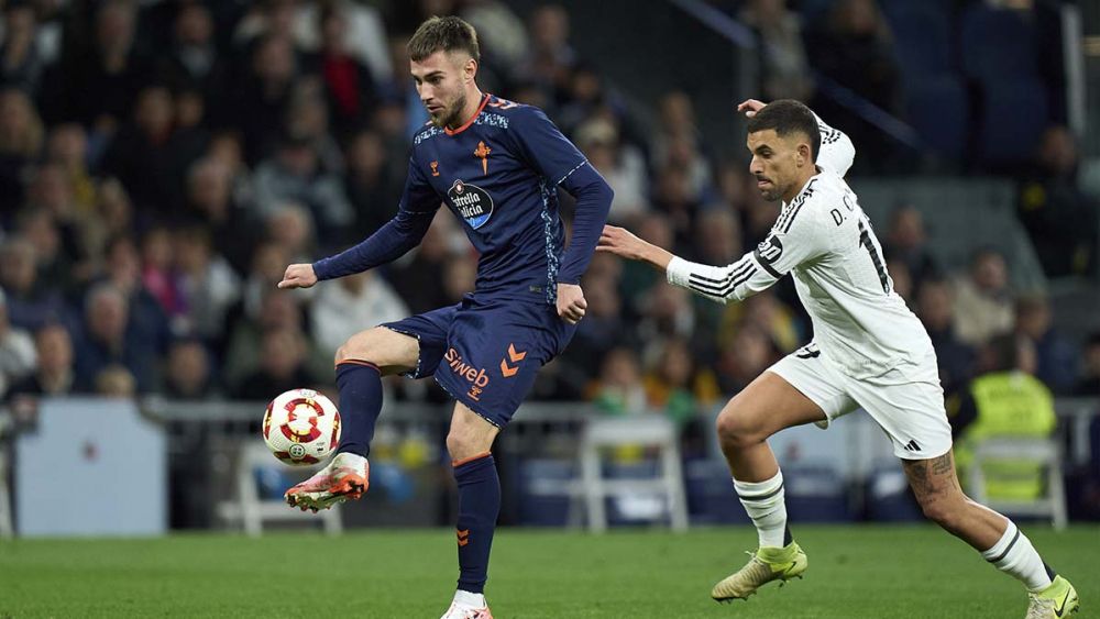 Óscar Mingueza, durante el Madrid-Celta (5-2)