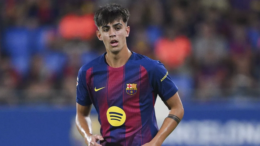 Marc Bernal durante el Barça-Valencia (6-0)
