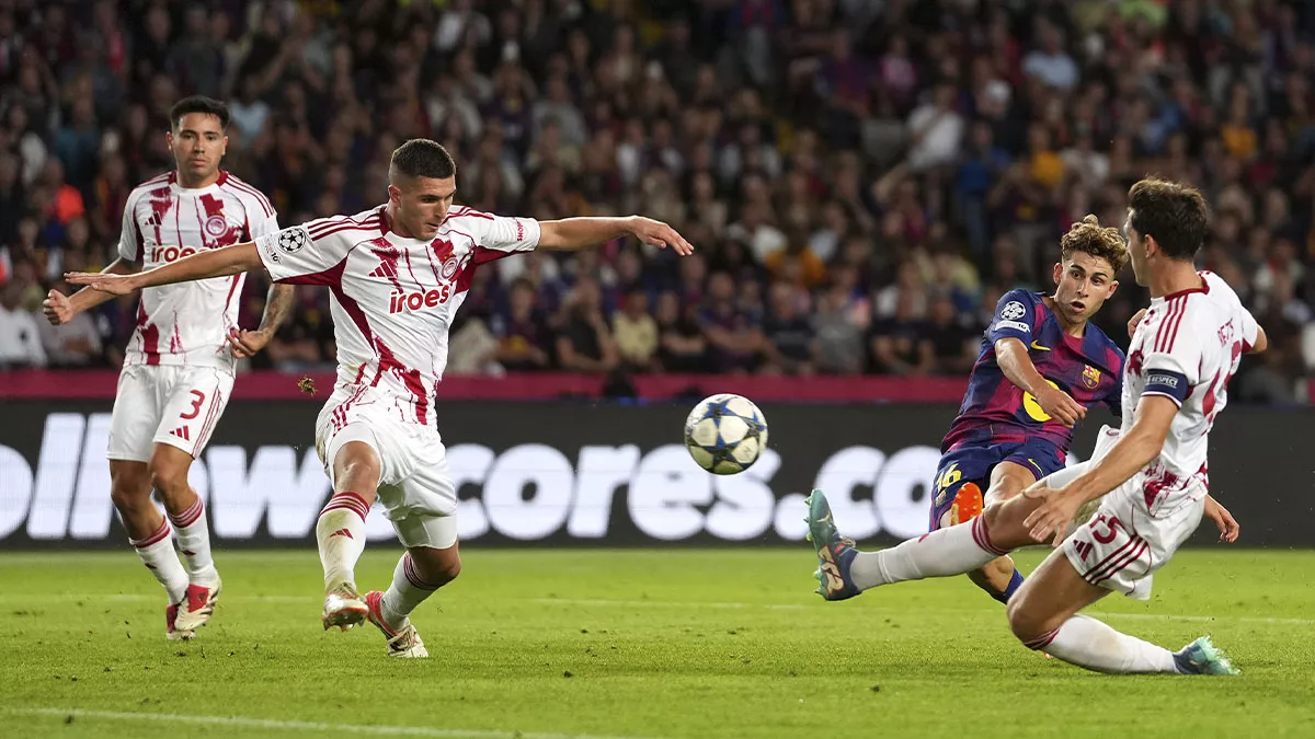 ¡Fermín López desatado! El onublense hace historia en el Barça-Olympiacos
