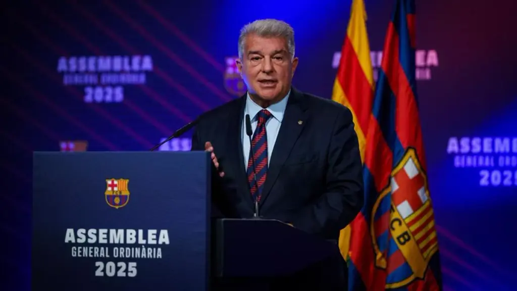 Laporta desvela la sanción que UEFA quería imponer al Barça y defiende el partido en Miami