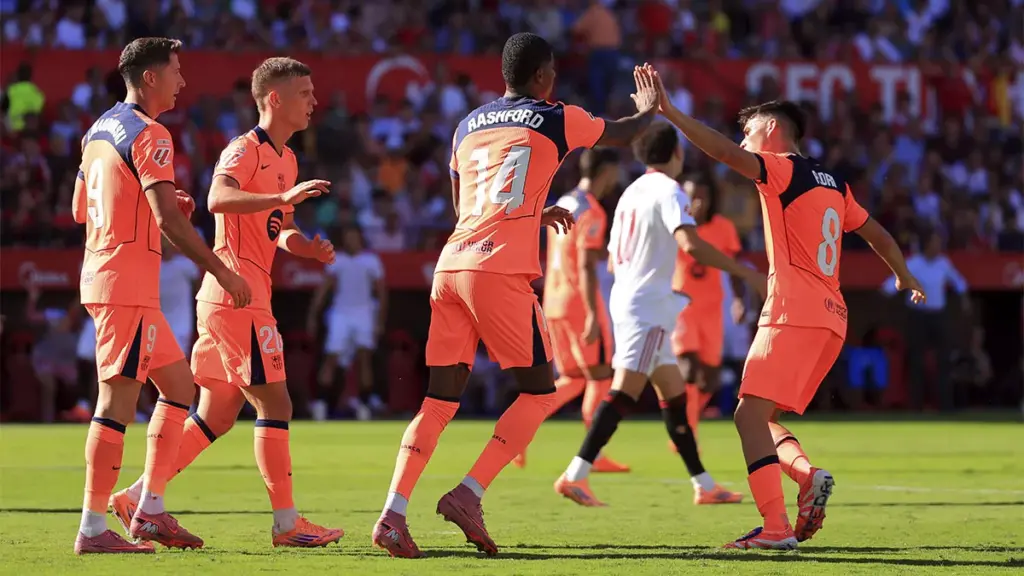 ¡Primer gol de Rashford en LaLiga! Númerazos del 14 del Barça