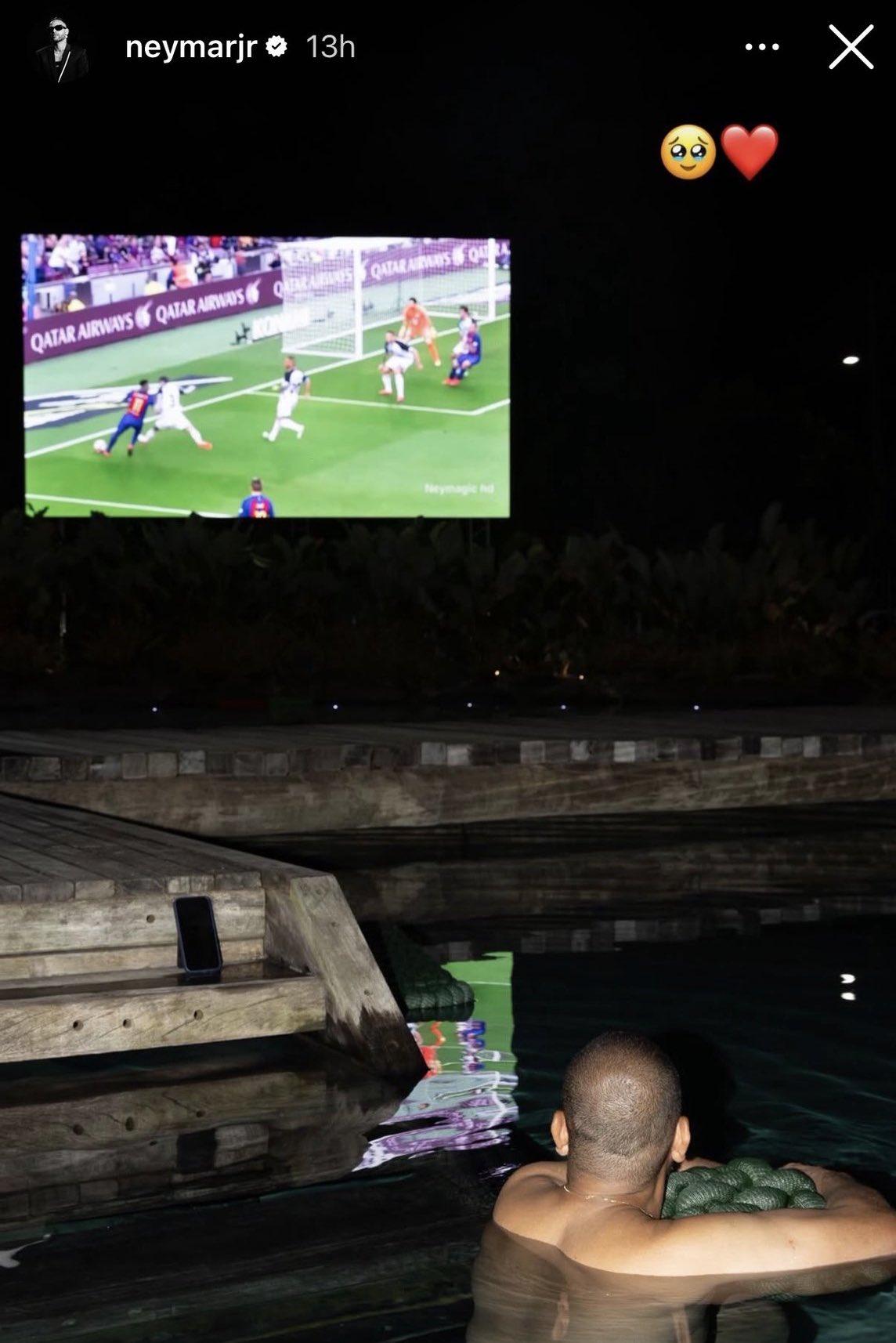 La historia compartida por Neymar en Instagram (@neymarjr)