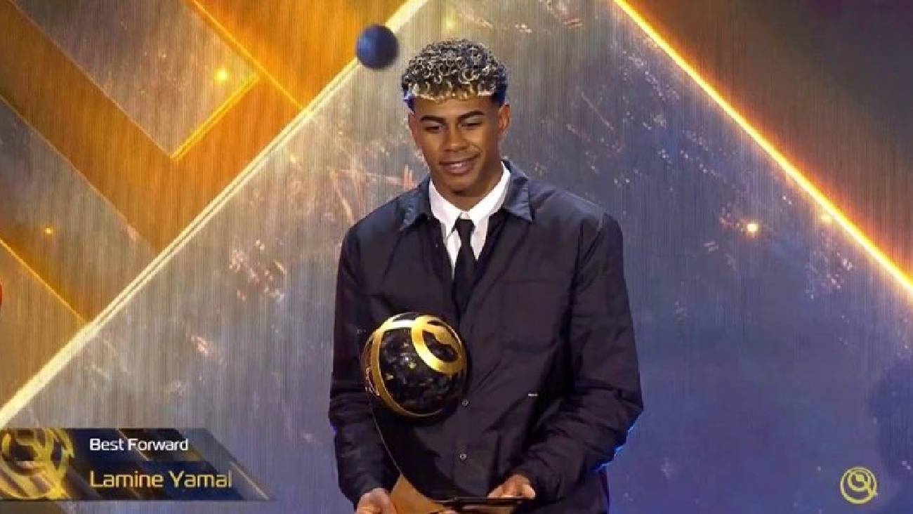 Lamine Yamal, reconocido como mejor delantero en los Globe Soccer Awards 2025