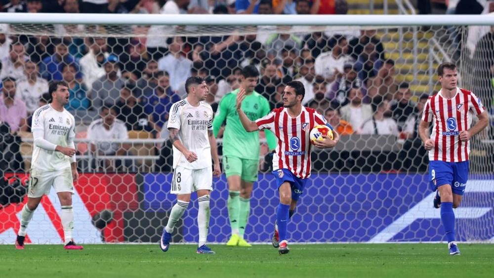 Koke celebrando el descuento de Sorloth en la segunda parte Koke celebrando el descuento de Sorloth en la segunda parte
