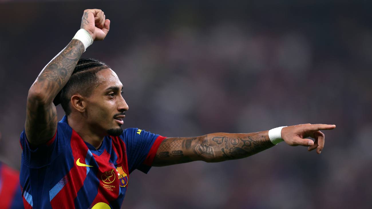 Raphinha culmina una primera parte mágica del Barça ante el Athletic con un golazo descomunal