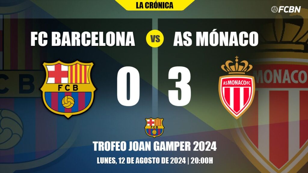 ¡Batacazo en el Gamper! El Barça cae goleado ante el Mónaco (0-3) en el estreno de Hansi Flick