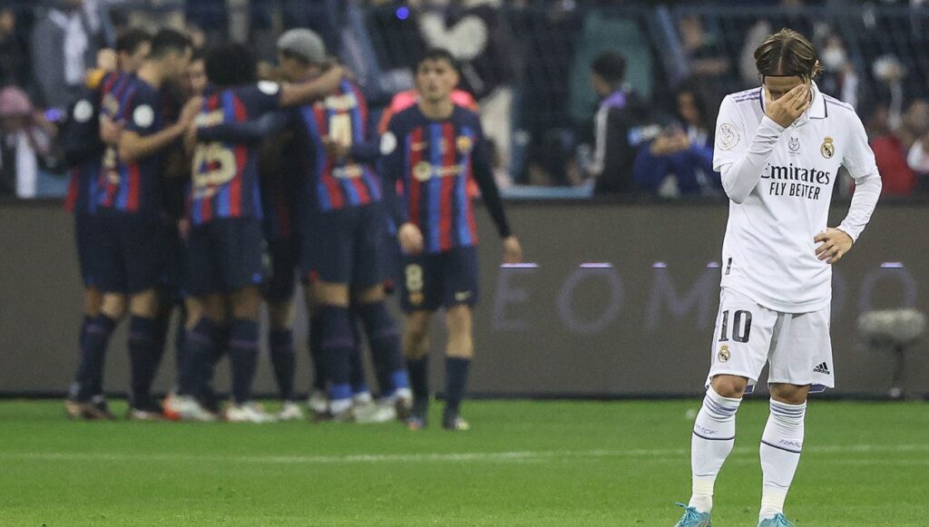 Luka Modric en la Supercopa ante el Barça
