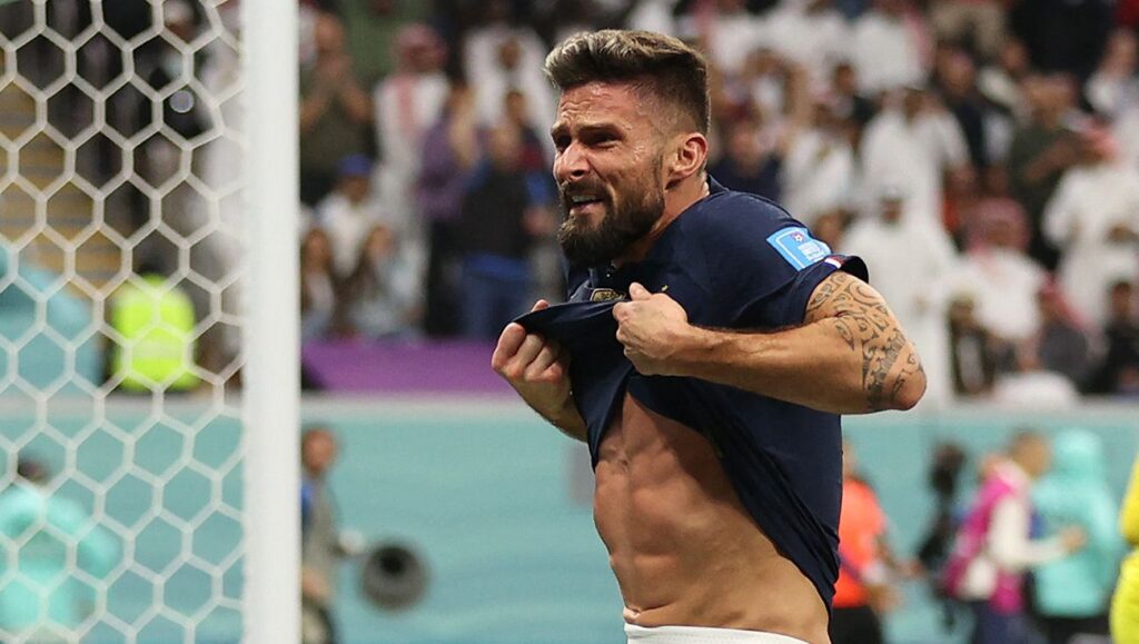 Olivier Giroud celebrando