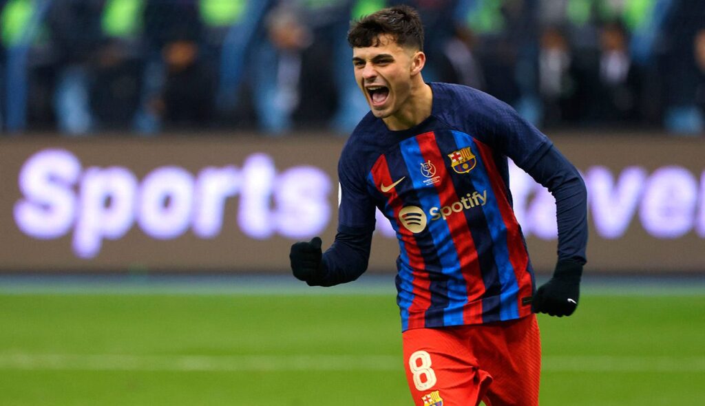 Pedri anota el gol de la clasificación a la final de la Supercopa