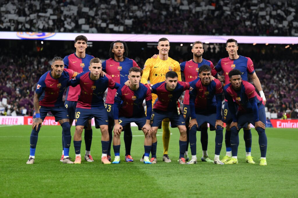 El once del Barça contra el Real Madrid