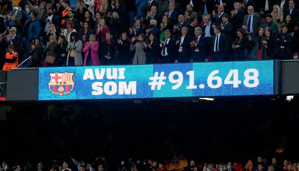 El Spotify Camp Nou rompió el récord de asistencia en un partido de fútbol femenino