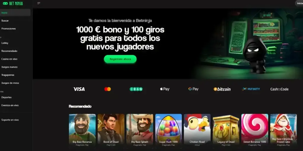 BetNinja - Altos límites de retiro y procesamiento veloz