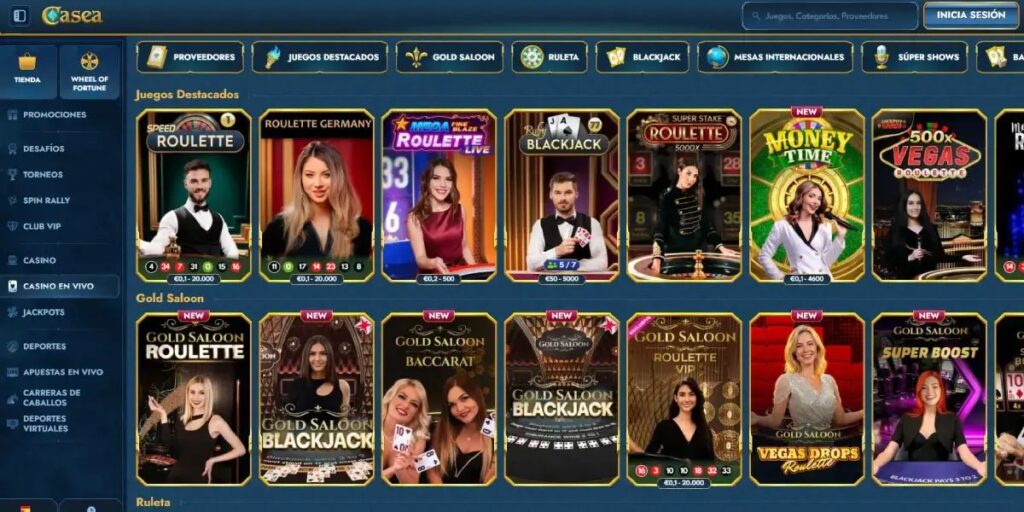 Casea es un casino con estética limpia y elegante