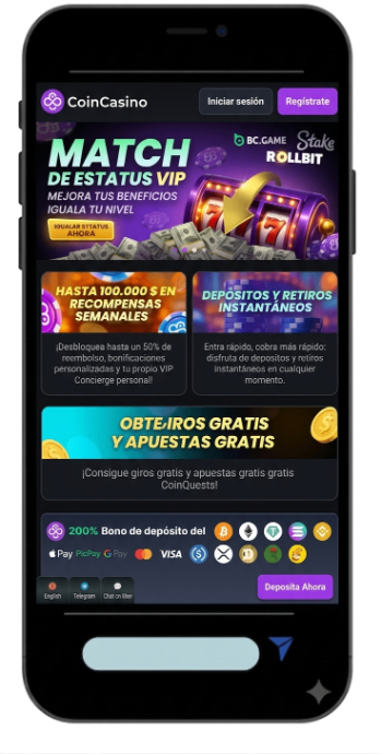 CoinCasino: El gigante híbrido sin fronteras ni DNI