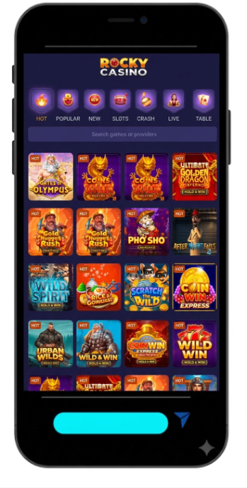 Rocky Casino: Retiradas masivas sin esperas ni burocracia