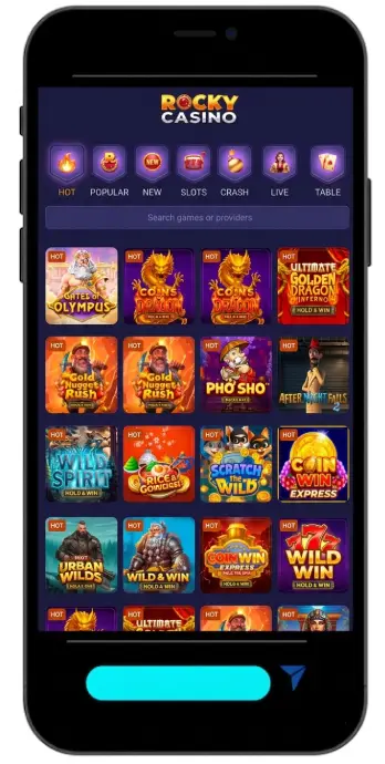 Rocky Casino: Retiradas masivas sin esperas ni burocracia