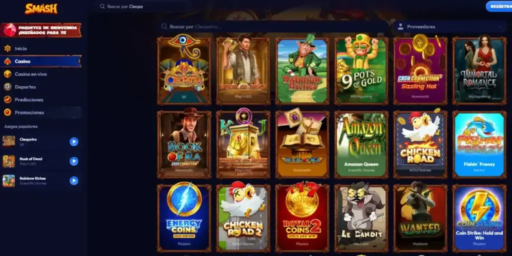 Smash - Bonificaciones agresivas para slots
