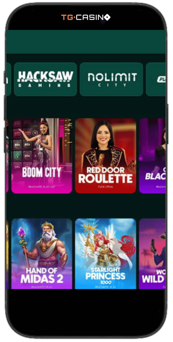 TG.Casino vista móvil