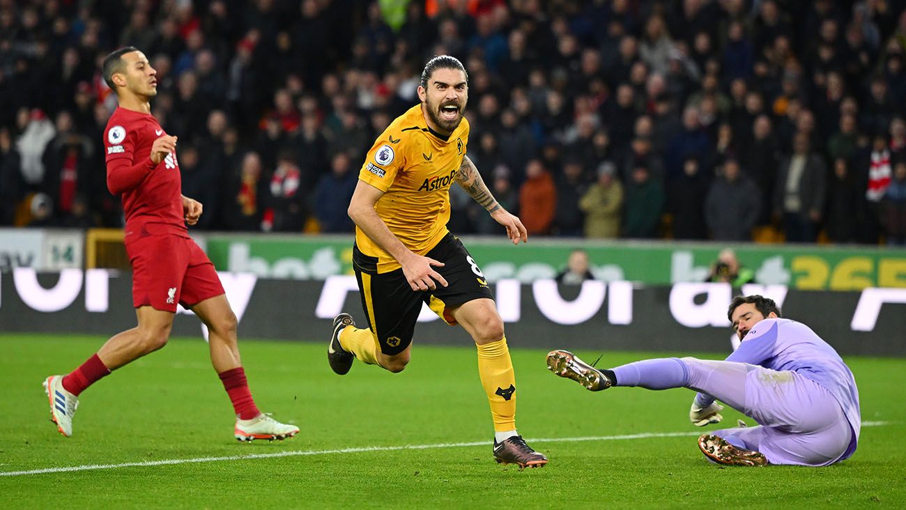 Rúben Neves sentenció la goleada de los 'Wolves' ante el Liverpool (3-0)