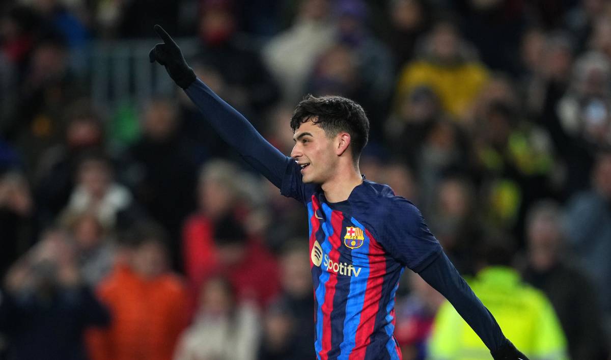 Pedri festeja su gol al Getafe