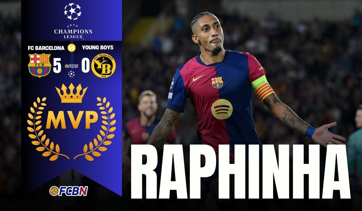 Raphinha, the 'MVP' of Barça-Young Boys (5-0) Raphinha, the 'MVP' of Barça-Young Boys (5-0)