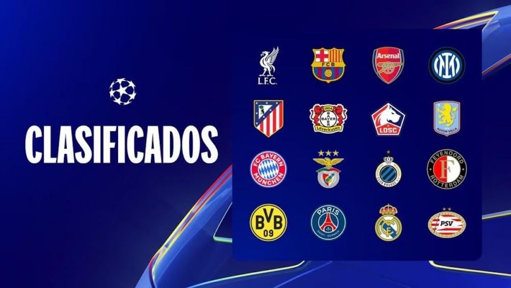 The 16 teams qualified for the round of 16