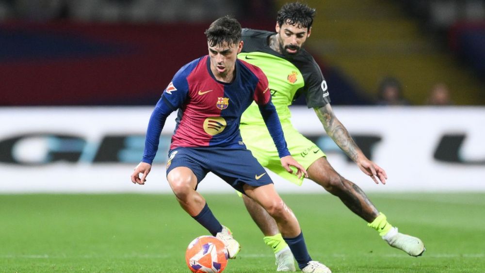 Pedri González with Barça in the match against RCD Mallorca in LaLiga EA Sports