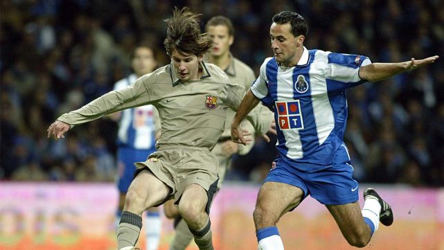Leo Messi on the day of his debut with Barça