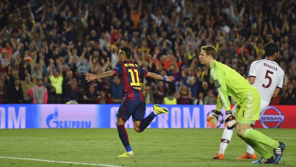 Neymar scored the 3-0 against Bayern Munich in 2015