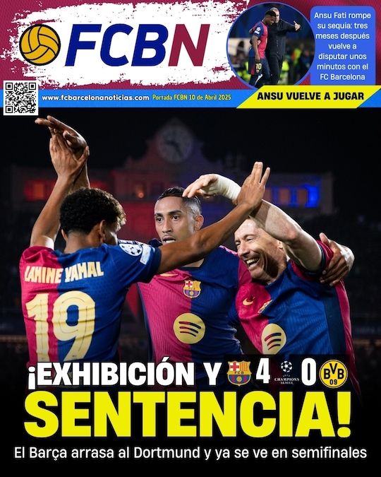 portada fcbn 10 04 2025 fc barcelona 4 0 dortmund champions league