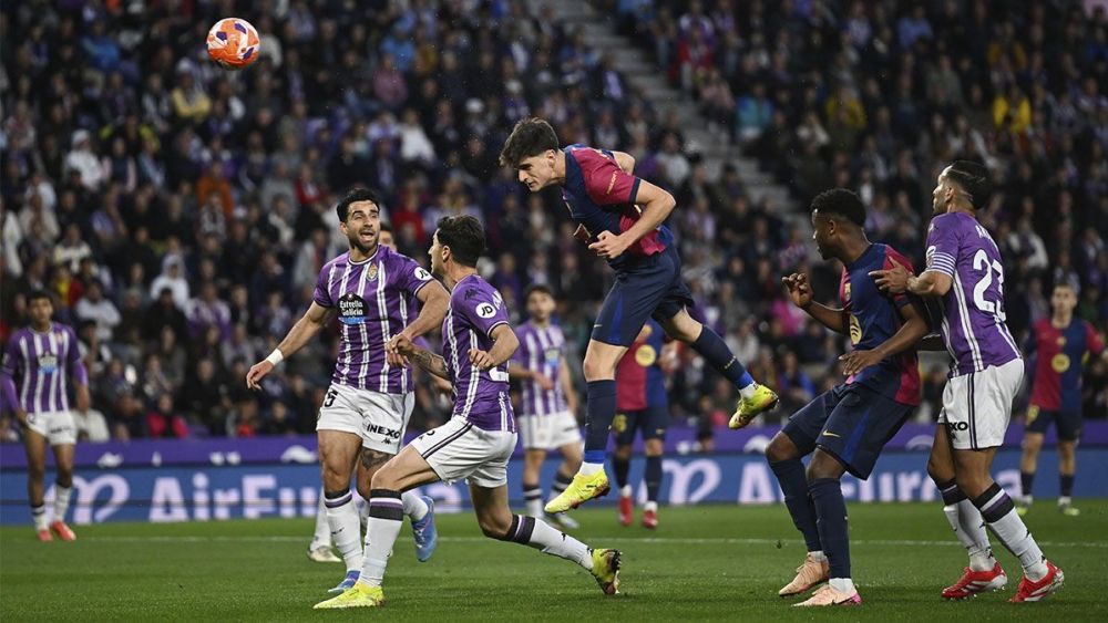 Pau Víctor had the first clear chance for Barça against Valladolid Pau Víctor had the first clear chance for Barça against Valladolid