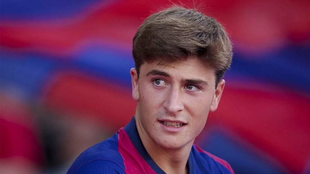 Pablo Torre, in a match with Barça