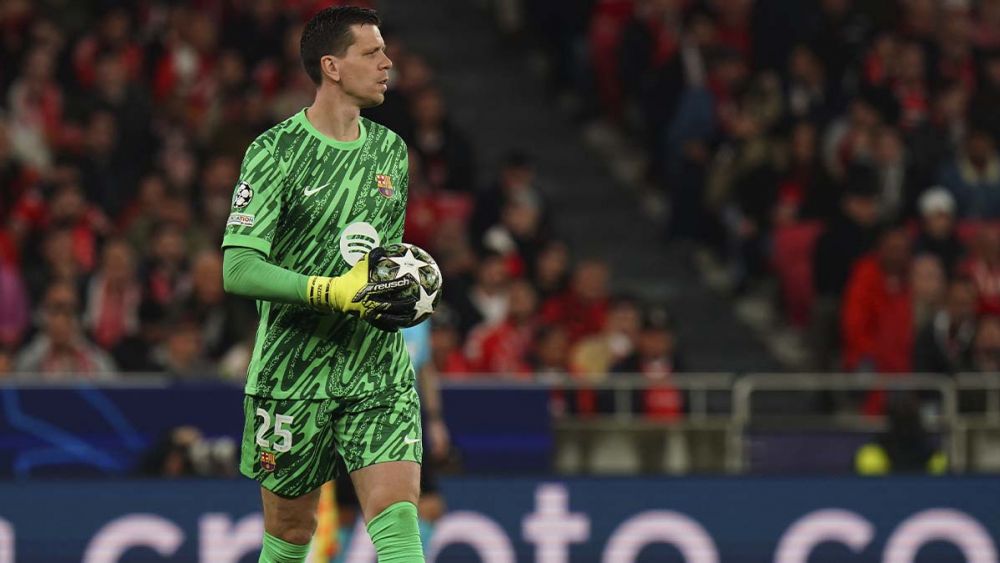 Szczesny, during the Benfica-Barça (0-1)