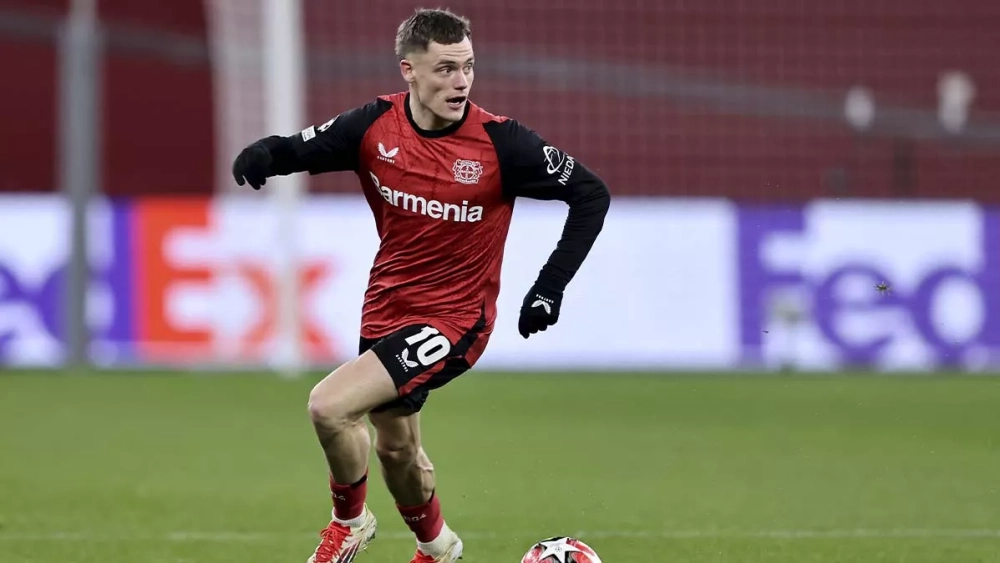 Florian Wirtz, in a match with Bayer Leverkusen