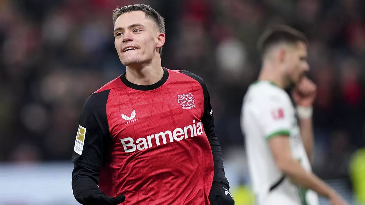 Florian Wirtz, in a match with Bayer Leverkusen