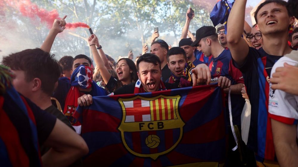 aficionados fc barcelona vs inter