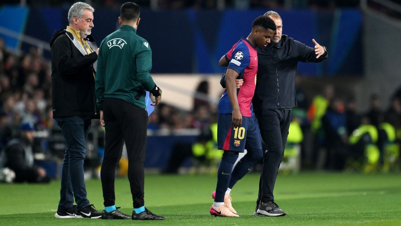 Ansu Fati reaparece con el Barça en cuartos de final de la Champions League 2025