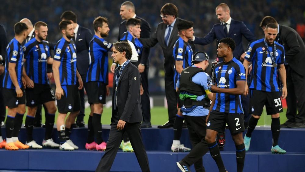 Simone Inzaghi after Inter's defeat against City in the 2023 Champions League final Simone Inzaghi after Inter's defeat against City in the 2023 Champions League final
