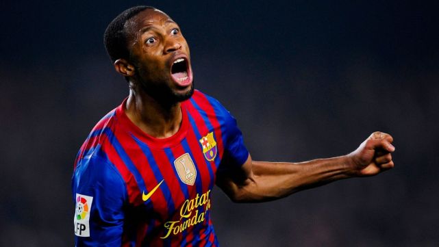 Seydou Keita in a FC Barcelona match