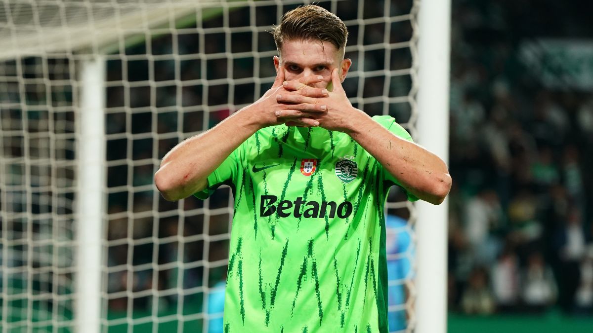 Viktor Gyökeres en el duelo entre el Sporting CP y el Amarante FC en la Copa Portuguesa Viktor Gyökeres en el duelo entre el Sporting CP y el Amarante FC en la Copa Portuguesa