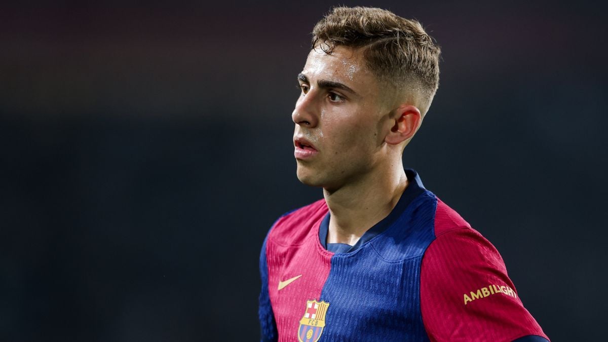 Fermín López en el duelo entre el FC Barcelona y el Real Betis Balompié en LaLiga EA Sports