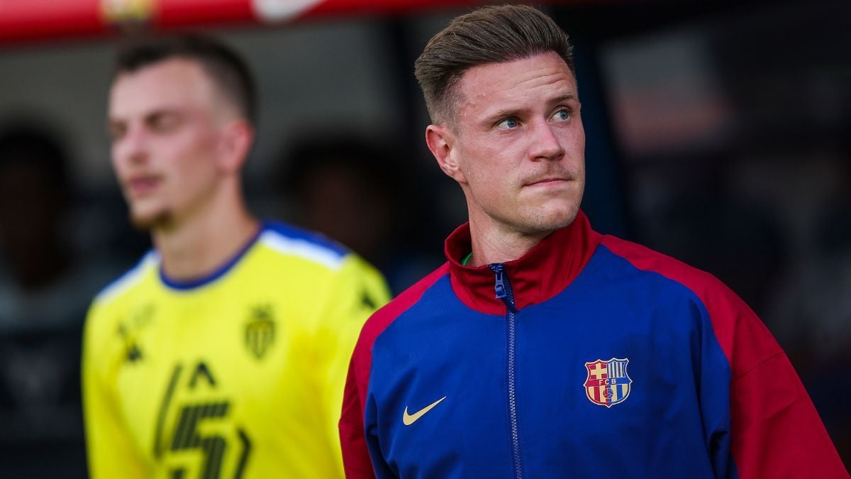 Marc André ter Stegen en el duelo entre el FC Barcelona y el AS Mónaco en el Trofeo Joan Gamper 2024