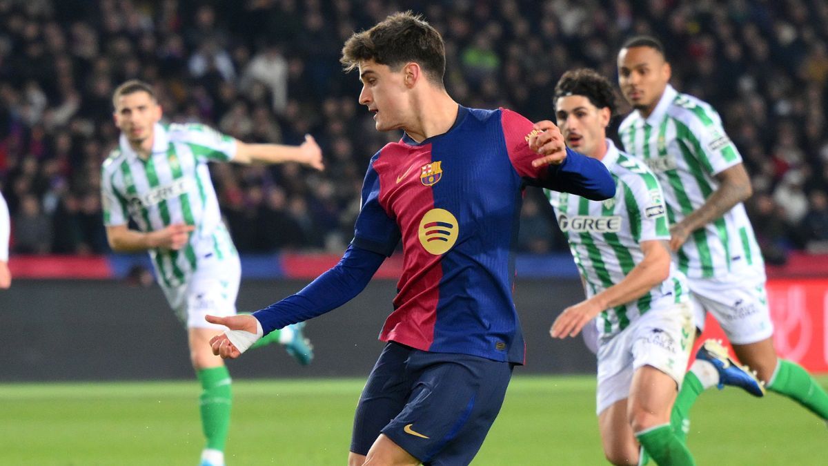 Pau Víctor en el duelo entre el FC Barcelona y el Real Betis en la Copa del Rey 2024 25
