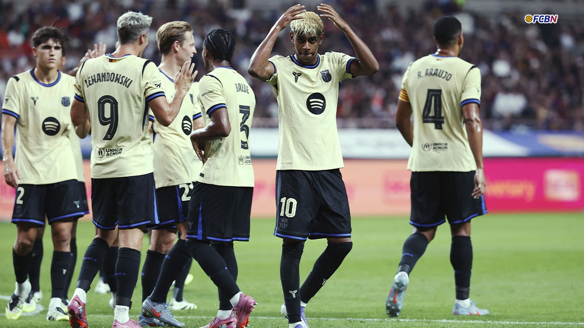 Super Lamine in Korea! First goal with Barça's number 10