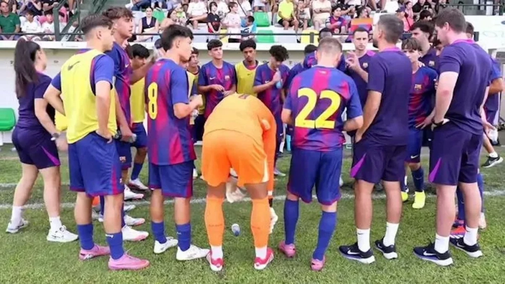 Barca juvenil en el partido de semifinales del Mundial de Clubes