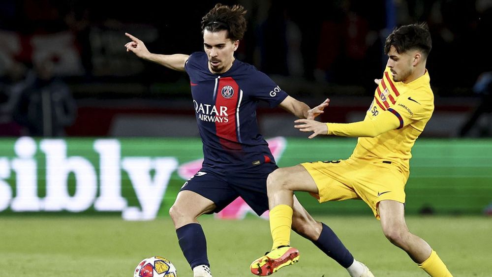 Pedri during the PSG-Barça (2-3)