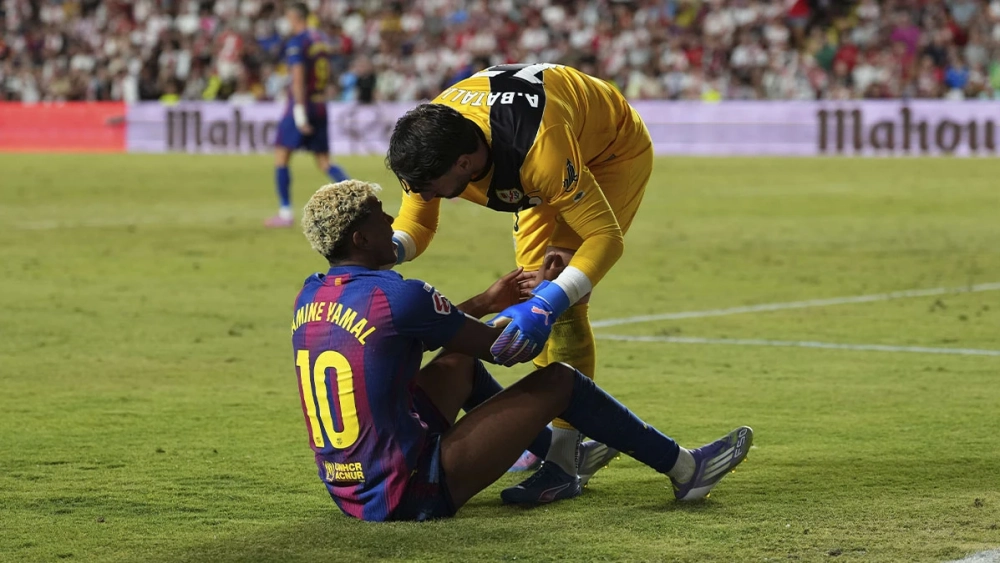 Lamine Yamal during the Rayo-Barça (1-1)