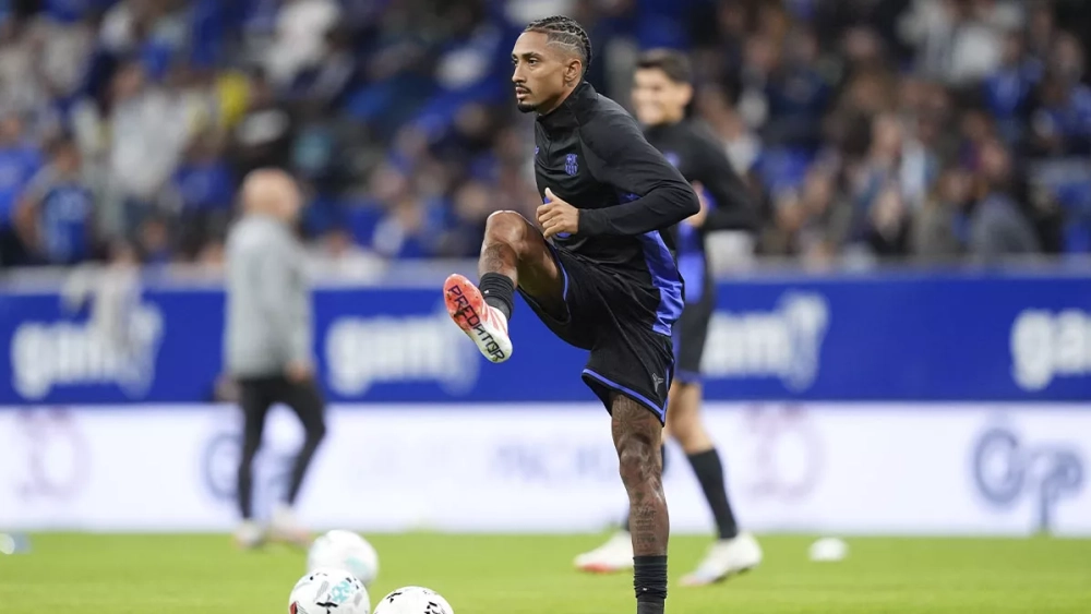 Raphinha before the Oviedo-Barça match (1-3)